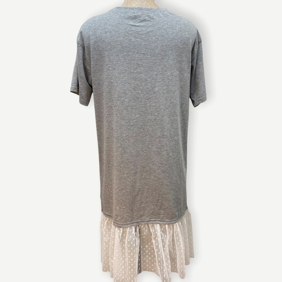 5/$20 SHEIN grey pearl‎ embellished dress XS - Picture 5 of 5